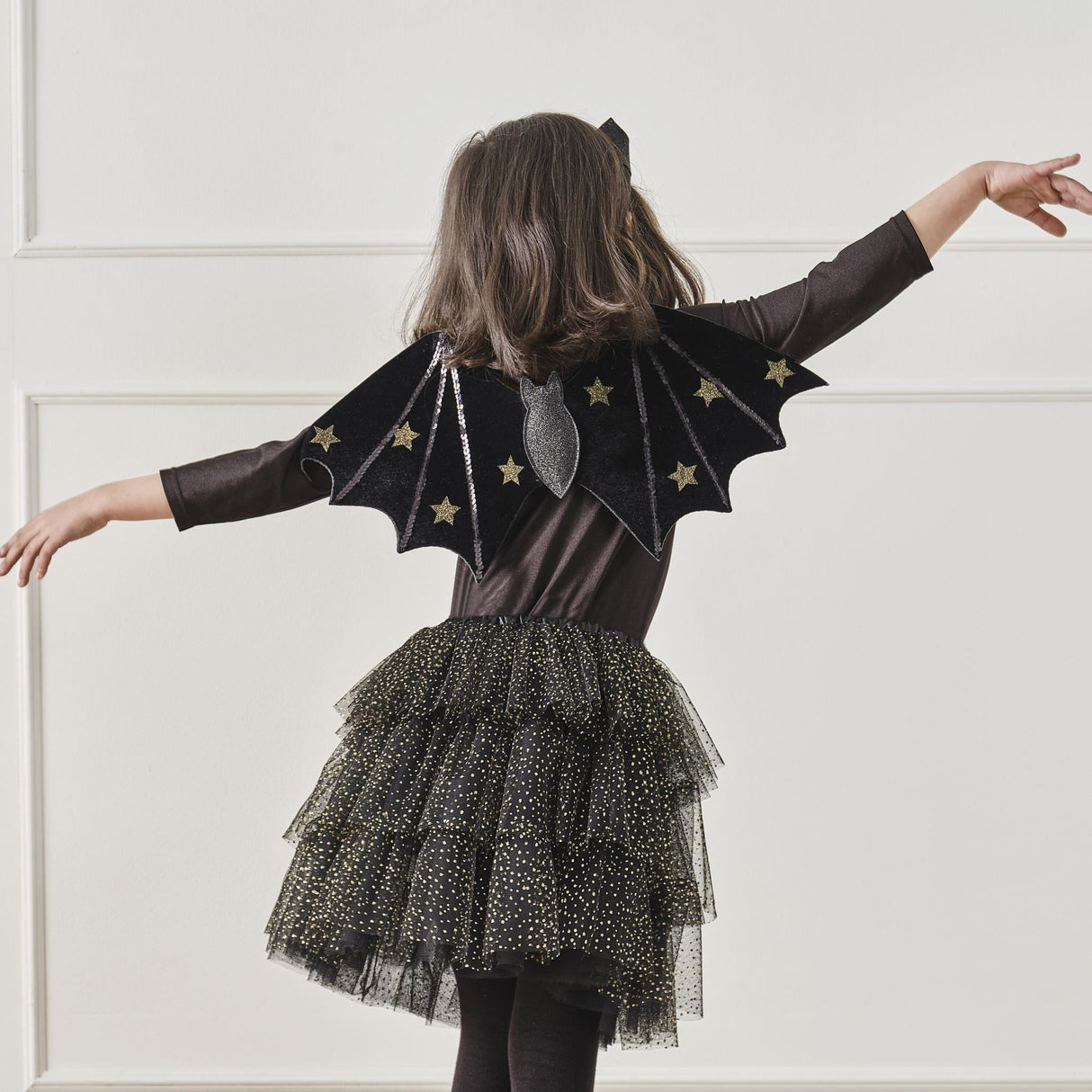Fancy Dress Tutu - Black & Gold Sparkle (5-7 Years)