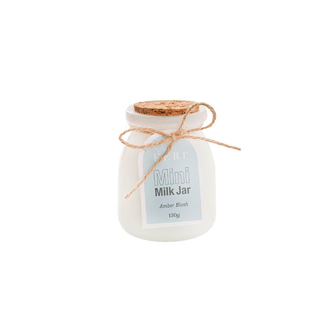 Scented Candle Milk Jar Amber Blush
