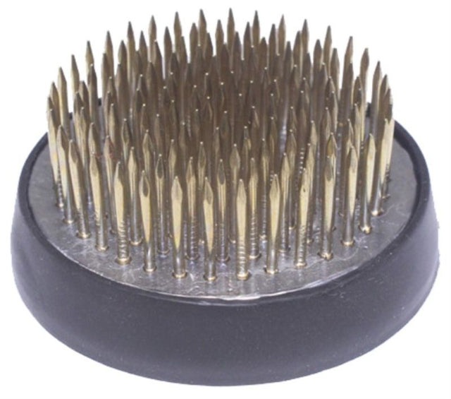 Flower Frog with 127 copper pins, 5.3cm square base for secure, elegant floral arrangements at home or events.