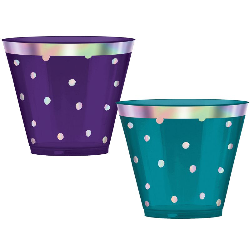 Elegant Sparkling Sapphire Tumblers, 9oz, perfect for both casual and formal occasions, stackable for easy storage.