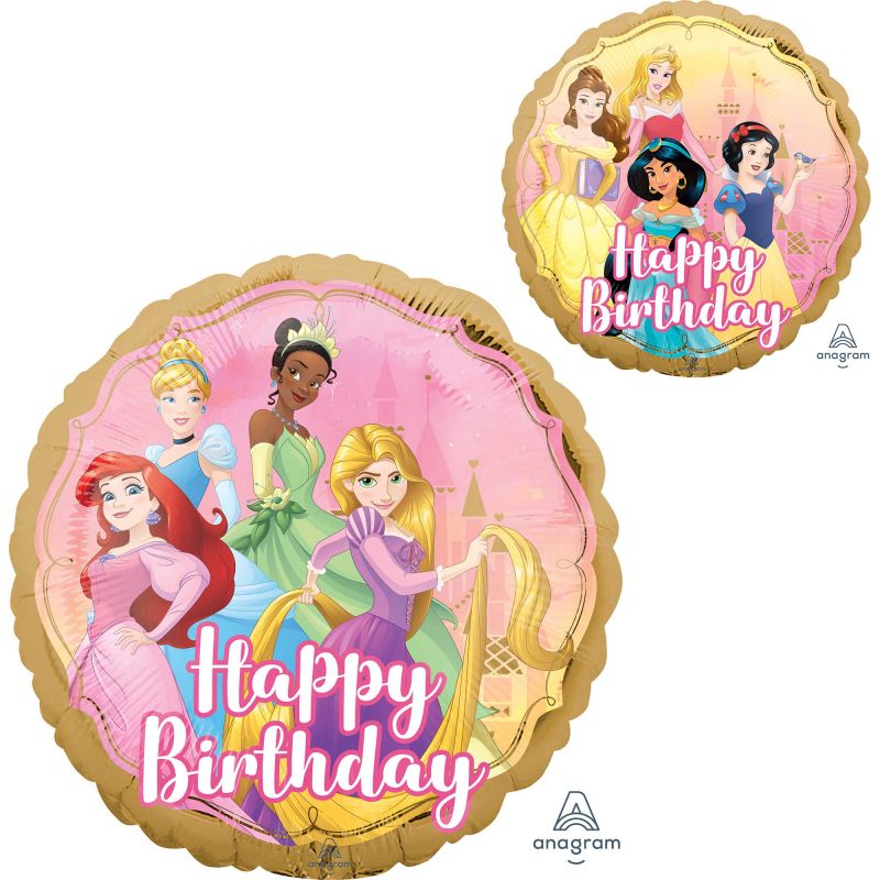 Enchanting 45cm Disney foil balloon featuring beloved characters, perfect for birthday celebrations and themed parties.