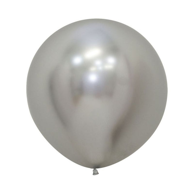 Pack of 10 elegant 60cm silver metallic latex balloons for vibrant party decor and celebrations.