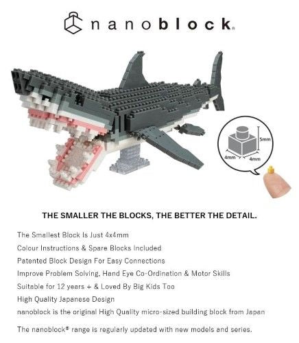 Nanoblock: Animal DX Great White Shark