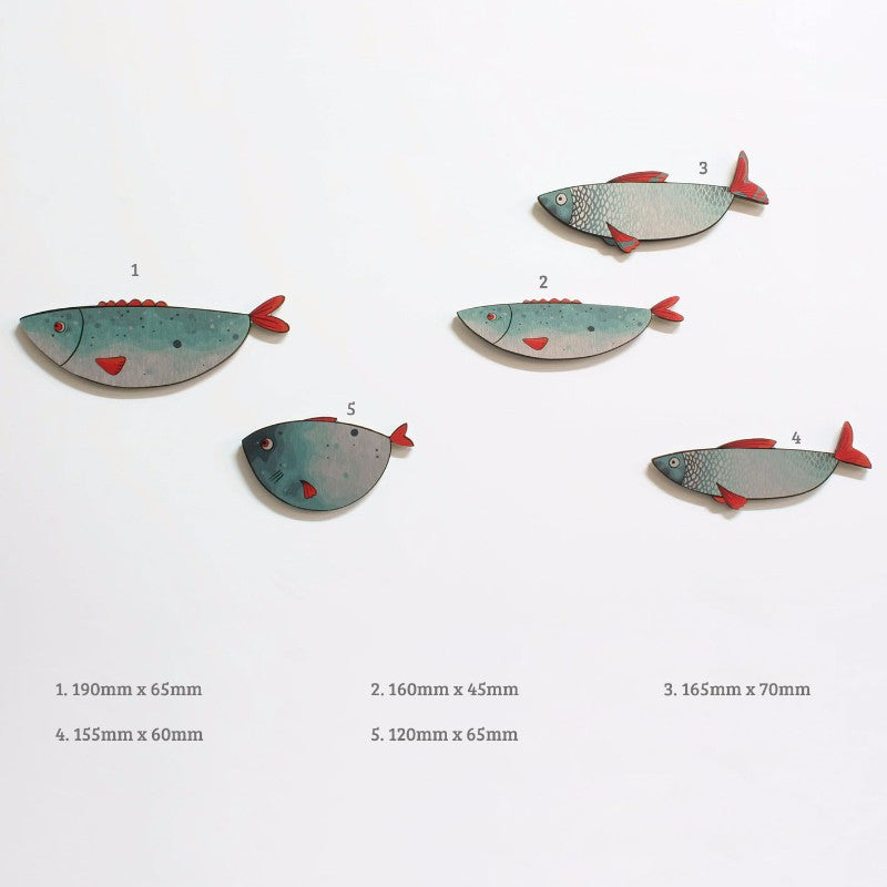 Wall Art - Set of Fish x 5