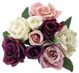 Artificial Rose Bouquet (Red, Pink and Cream)