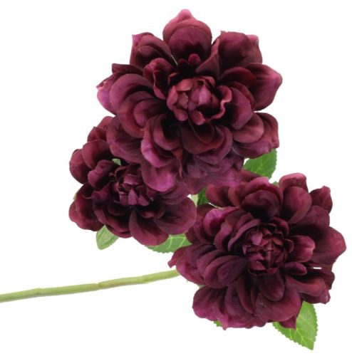 Artificial Single Dahlia Stem - 60cm (Burgundy)