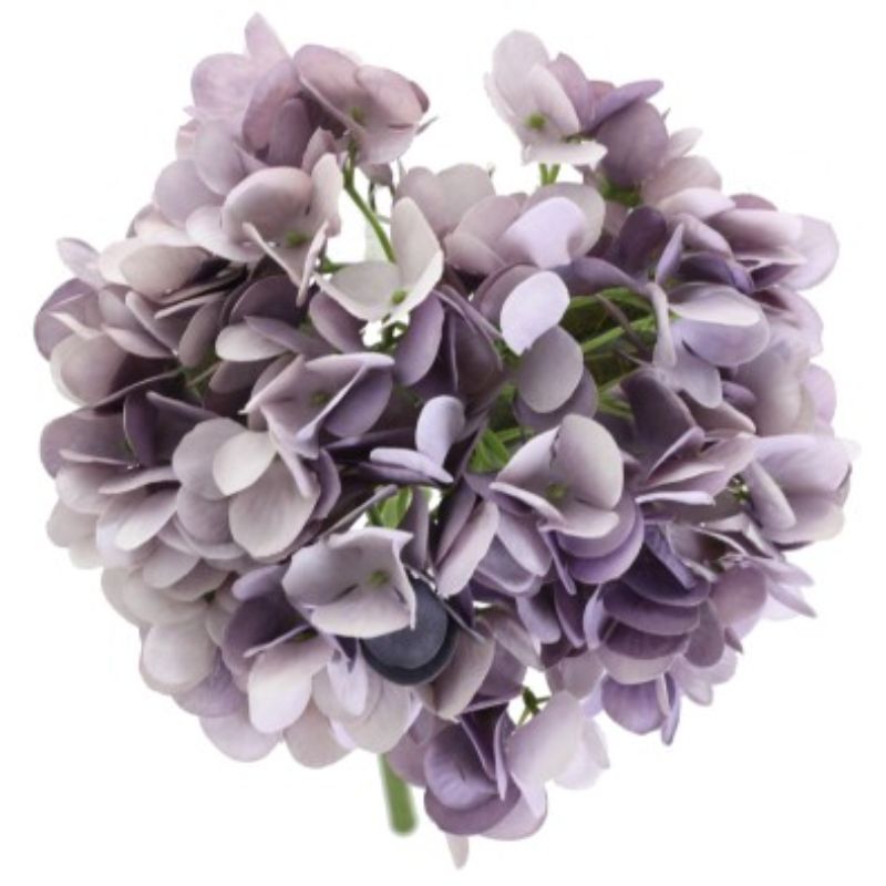 Artificial Single Stem Hydrangea - Purple (34cm)