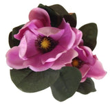 Artificial Magnolia Branch - 3 Heads (Purple)