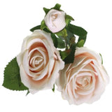Artificial Rose Branch - 3 Heads Cream (57cm)