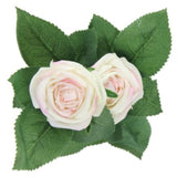 Artificial Rose - 2 Heads Light Pink (38cm)