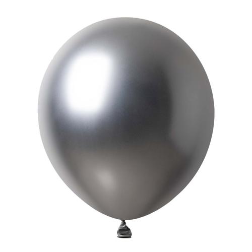 Satin Luxe Silver Latex Balloons 45cm 6 Pack - Anagram Australia