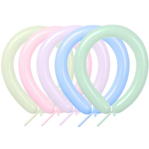 Assorted Pastel 260 Latex Balloons 50 Pack - Anagram Australia