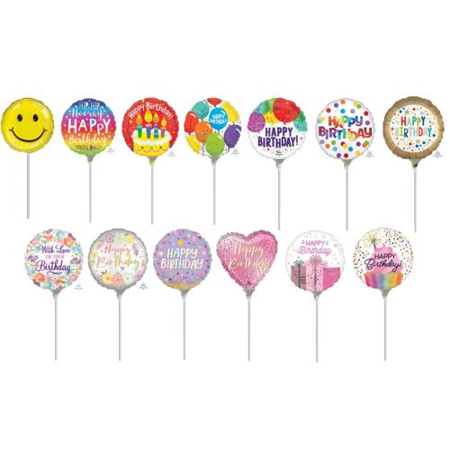 Happy Birthday Foil Balloon Mix 10cm 25 Pack - Anagram