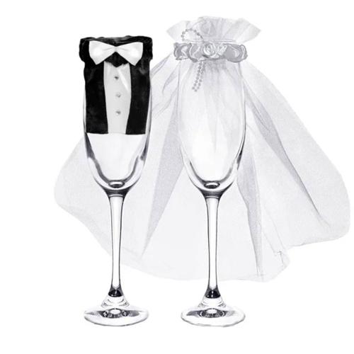 Classic Wedding Bridal Glass Clothing - Party Deco