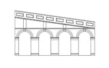 Hornby Trains - High Step . Arch . Retain . Wall-Red