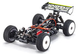 Kyosho EP RS 4WD Inferno MP10e Green racing buggy with brushless motor, 4WD, and advanced suspension for high-performance racing.