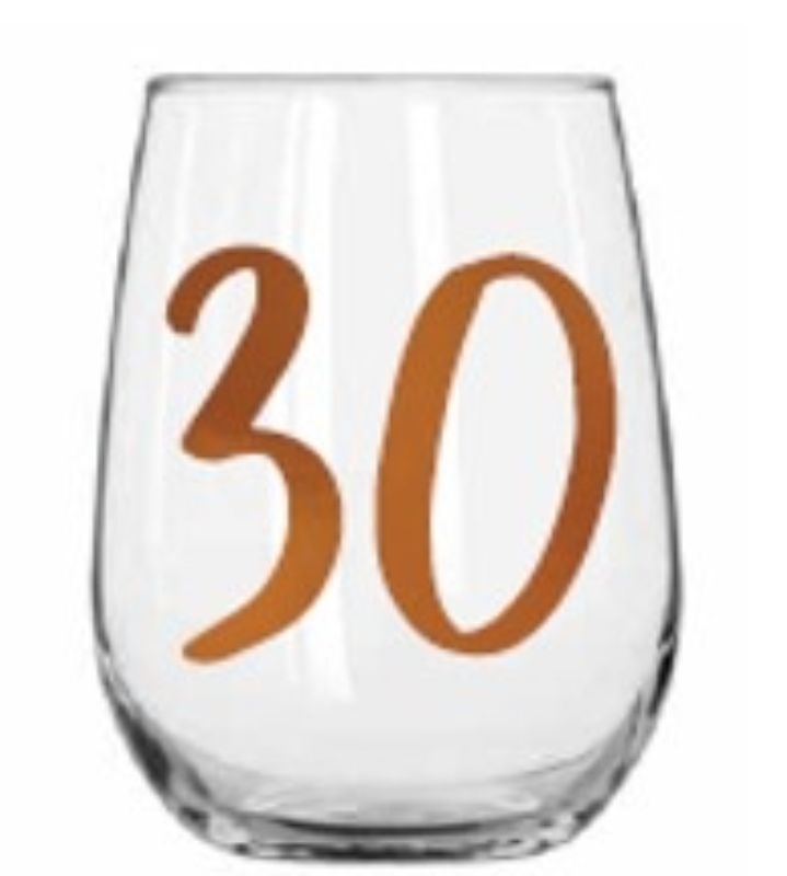 STEMLESS WINE GLASS - 30TH RAINBOW