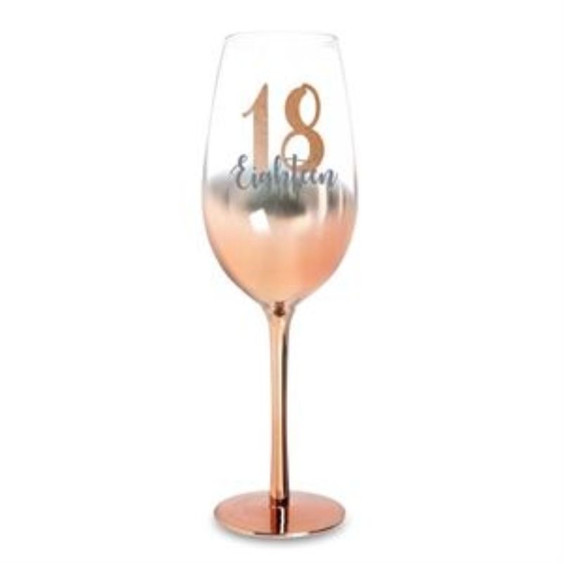 CHAMPAGNE GLASS - 18TH ROSE GOLD OMBRE