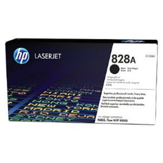 HP 828A Black Imaging Drum for LaserJet printers, yields 30,000 pages, ideal for high-volume, professional-quality printing.