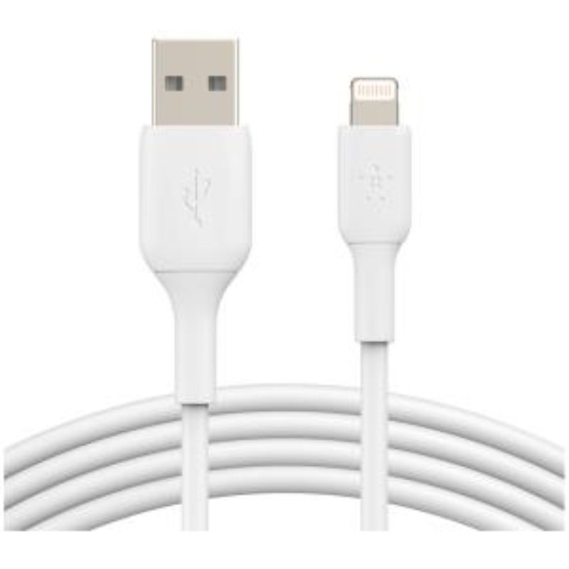 Belkin 1m MFi Certified Lightning to USB-A Cable for Fast Charging & Data Transfer - White