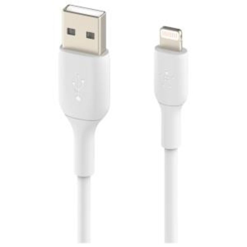 Belkin 1m MFi Certified Lightning to USB-A Cable for Fast Charging & Data Transfer - White