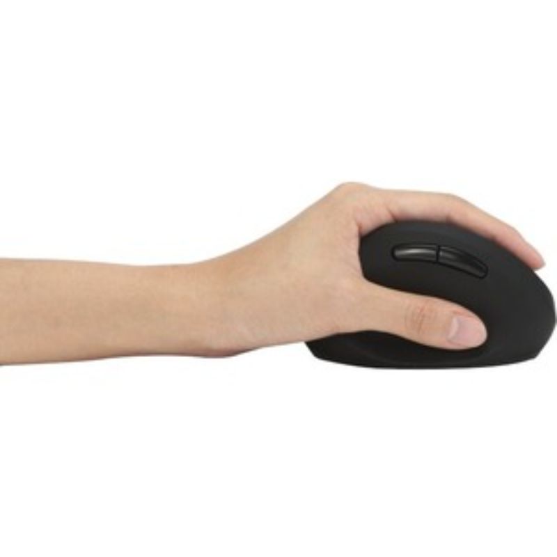 Kensington ProFit Left-Handed Ergo Wireless Mouse in black, designed for comfort with 1600 DPI and customizable buttons.