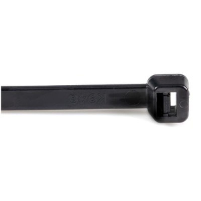 StarTech.com 100 Pack 8-Inch Black Cable Ties - Industrial Strength Nylon Zip Ties for Cable Management