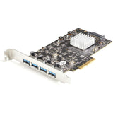 StarTech.com USB 3.1 PCIe Card with 4 x 10Gbps USB-A ports, UASP support, for fast data transfer and device connectivity.