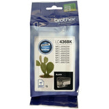 Brother LC436BK Original Black Ink Cartridge - High-Capacity - 3000 Pages - Compatible Inkjet