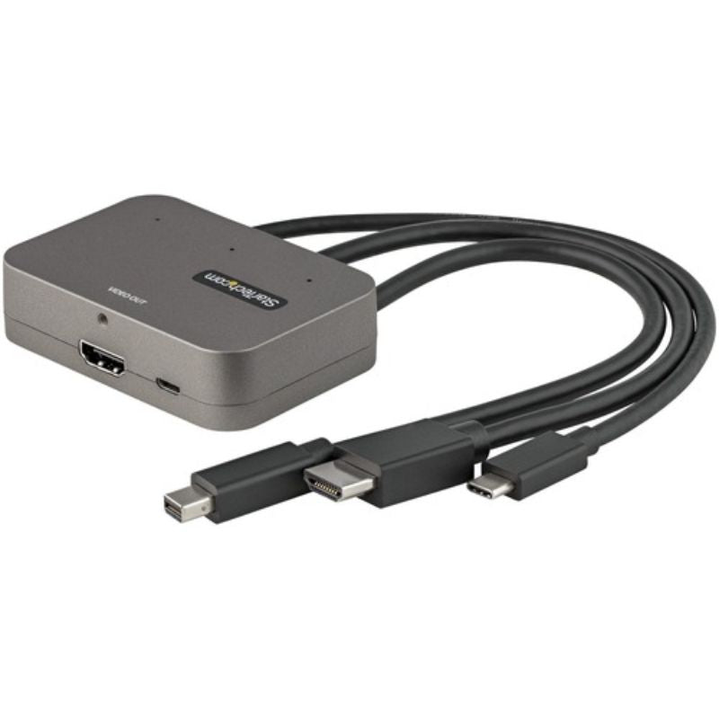 StarTech.com 4K Mini DisplayPort/HDMI/USB-C Adapter - Type C Male to HDMI & Mini DisplayPort