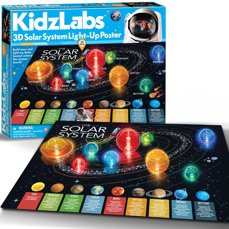 KidzLabs/3D Solar System Light-Up Poster - 4M