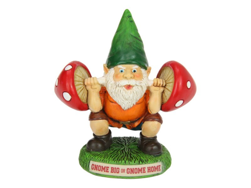 Gardenware - 12cm Weight Lifter Gnome - Set of 2