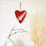 Kiwiana Wall Art - ACM Heart Aotearoa Fern (White)