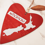 Kiwiana Wall Art - ACM Heart Whanau NZ (White)