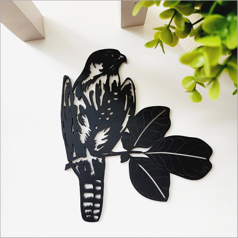 Acrylic Wall Art - Black Karearea Falcon (18.4cm) - Kiwiana