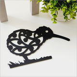 Acrylic Wall Art - Black Koiri Kiwi (21.4cm) - Kiwiana