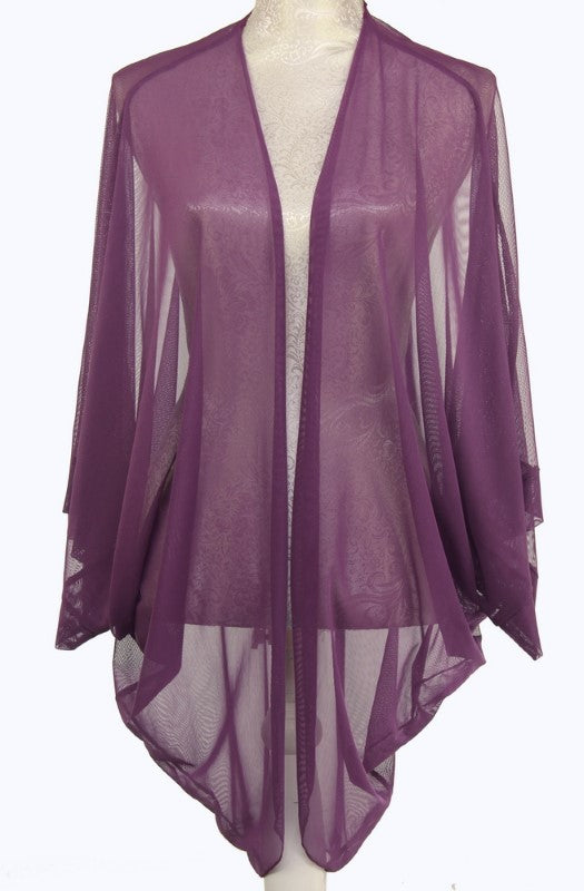 Leigh Shrug Cape Solid Colour - PURPLE