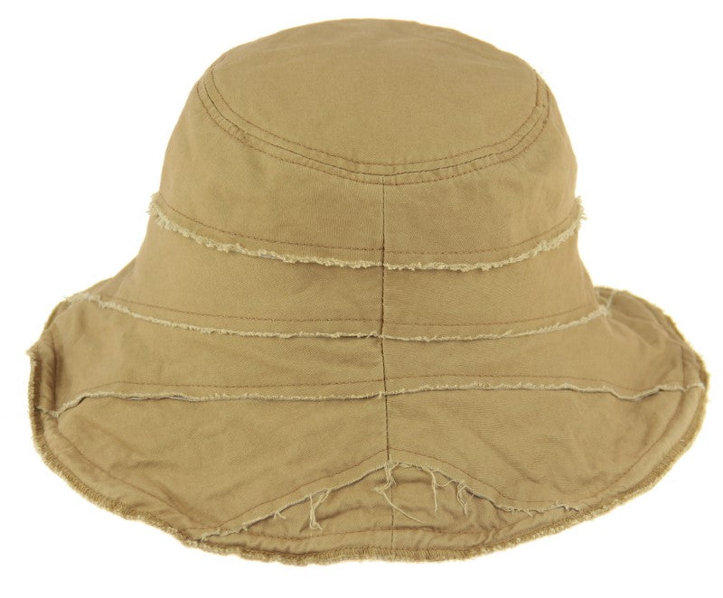 Hat - Ragged Edge Breton Cotton - CAMEL