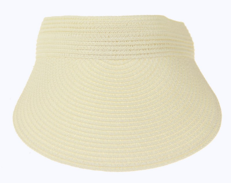 Hat - Natural Fibre Visor - WHITE