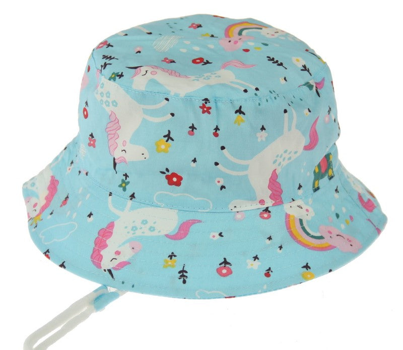 Hat - Blue Unicorn Kids Bucket 50cm - 50cm - Set of 2