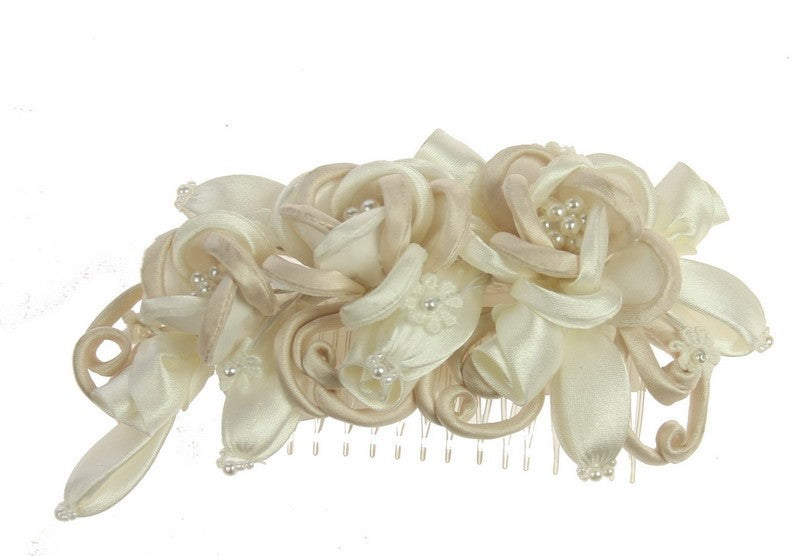 Bridal Headpiece - Ivory/Champ Comb