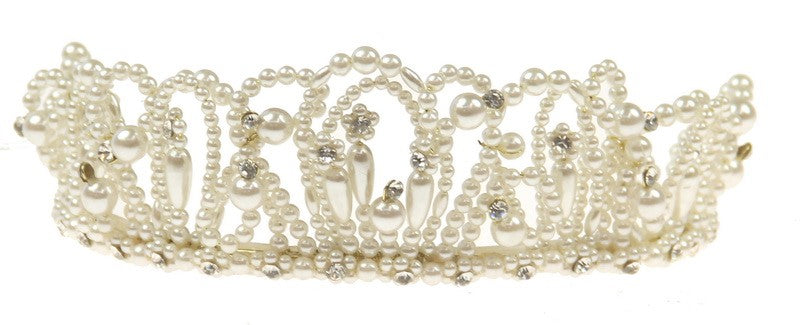 Bridal Headpiece - Pearl - WHITE