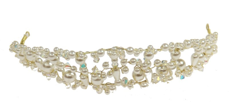 Bridal Headpiece - Gold Wire Pearl
