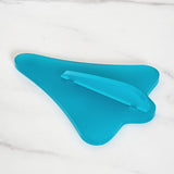 Teal satin acrylic wall art of a jet plane, inspired by Kiwi lollies, perfect for modern decor in any room.