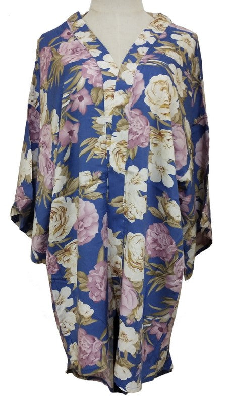 Ella Curved Hem Kimono - DENIM