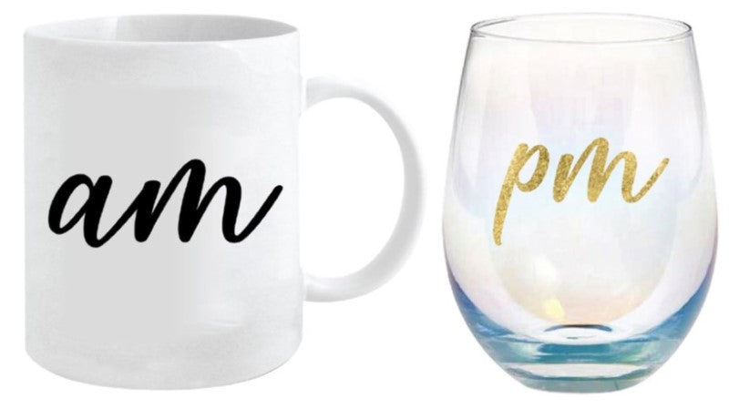 Am Pm 360ml Mug & Stemless Glass 600ml Gift Set
