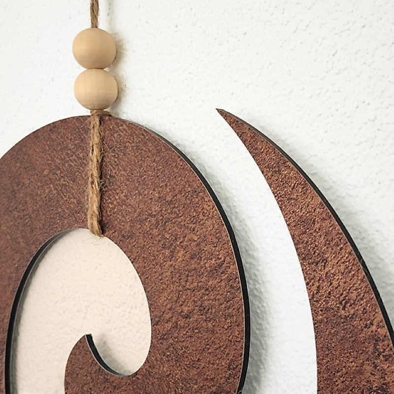 Wall Art - Open Koru ACM Rusted Copper Textured