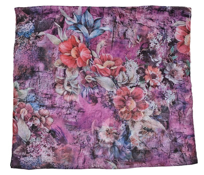Scarf - Antique Floral Scarf - VIOLET - Set of 2