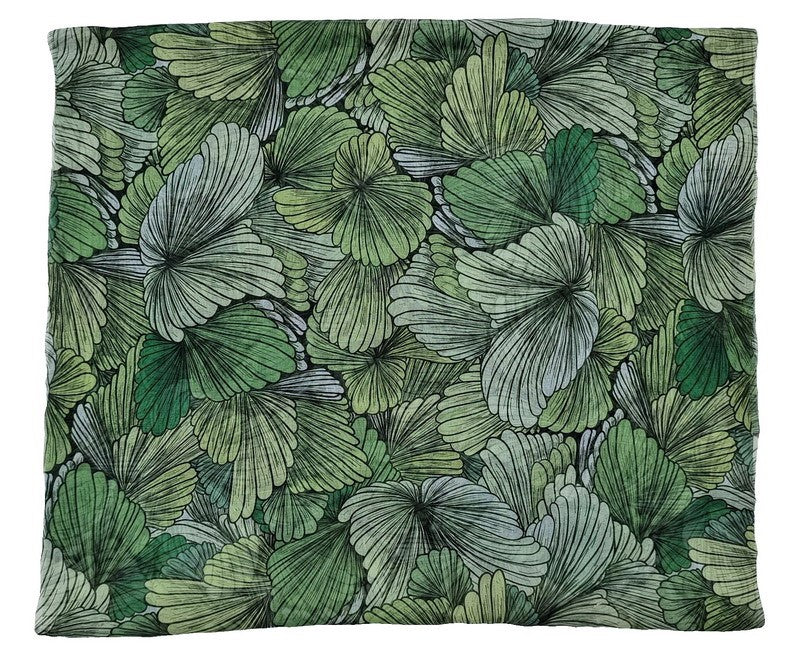 Scarf - Petals With Lines Scarf - GREEN - Set of 2