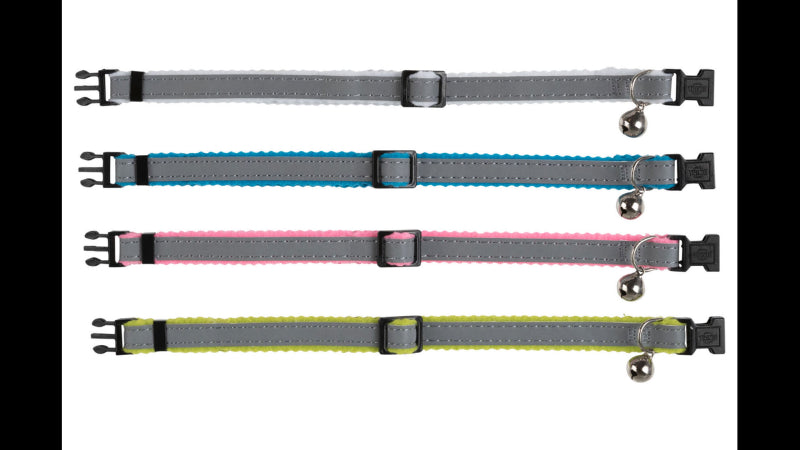 Cat Collar - Elastic with Reflective Stripe